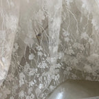 قماش دانتيل على شكل زهرة صغيرة جميلة وناعمة، فستان زفاف، ديكور خلفية ملابس، دانتيل شبكي شفاف