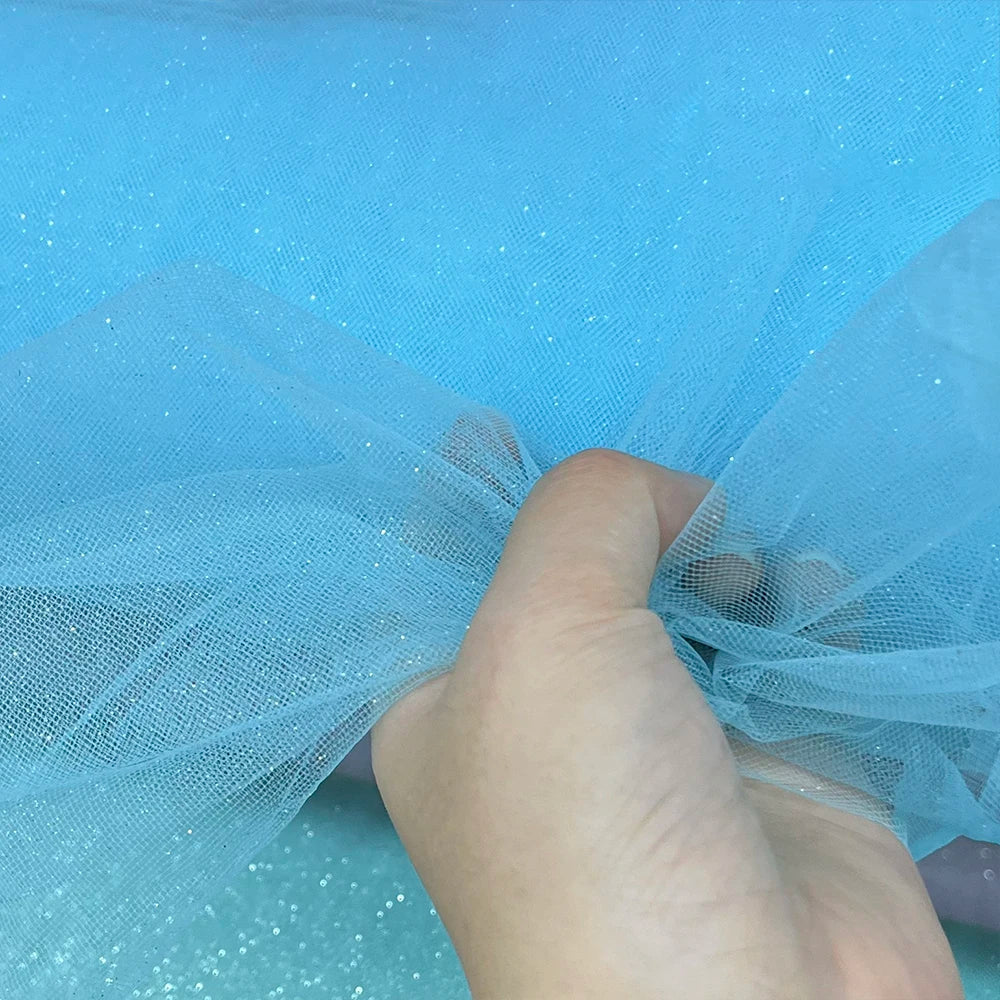 Blue Red Sequin Tulle - Sparkling for Wedding Veils & Children's Dresses