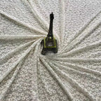 Tejido de malla de hilo de algodón soluble en agua, bordado con encaje y pequeños crisantemos florales, para prendas de vestir, parte superior e inferior.