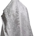 قماش جاكار نباتي خطي أبيض، سترة مطرزة بملمس إبداعي، تنورة بدلة، قماش مصمم للملابس