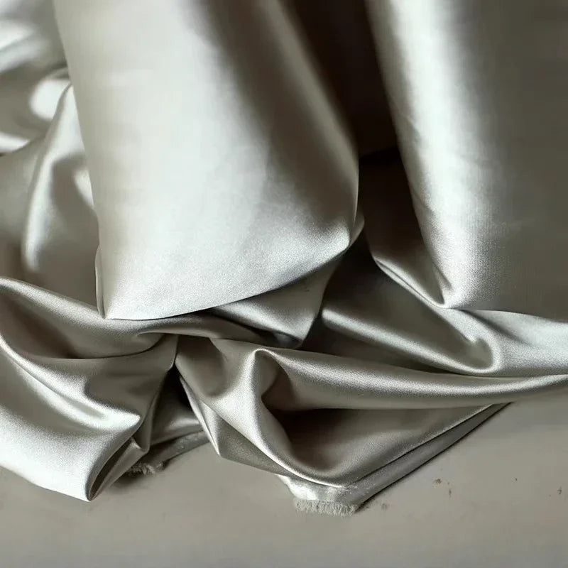 قماش حرير ساتان مرن - مادة ناعمة لامعة 145 سم