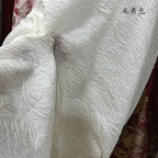 Tela de organza jacquard con relieve beige y rosa perlado, ligeramente ancha, para hacer tú mismo vestidos, faldas abullonadas, vestidos formales o bodas.