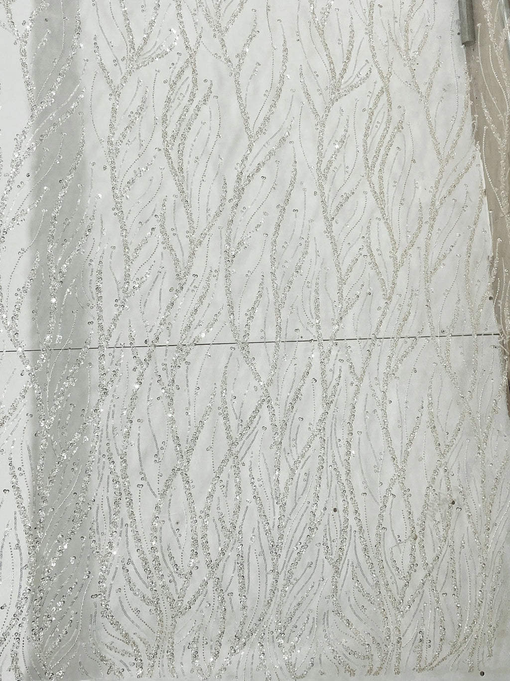 Nueva tela de encaje, ramas de árbol, bordado de cuentas, vestido de novia, vestido qipao, tela de lentejuelas, cortinas de encaje para puerta