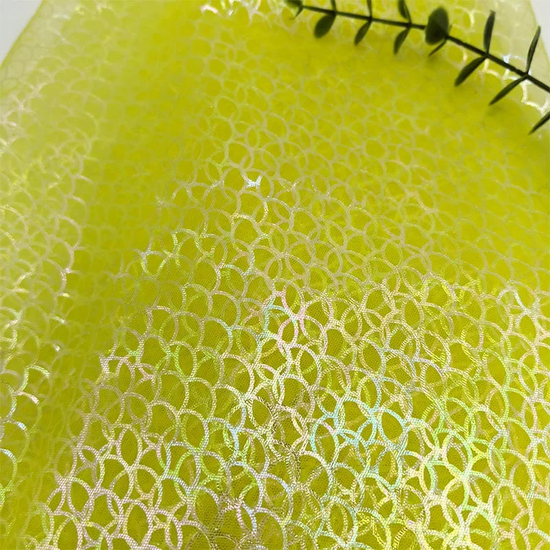 Hot-selling New Symphony Fish Scale Hot Stamping Mesh Princess Elsa Dress Amazon Toys Children's Clothing Fabric Dress Cloth