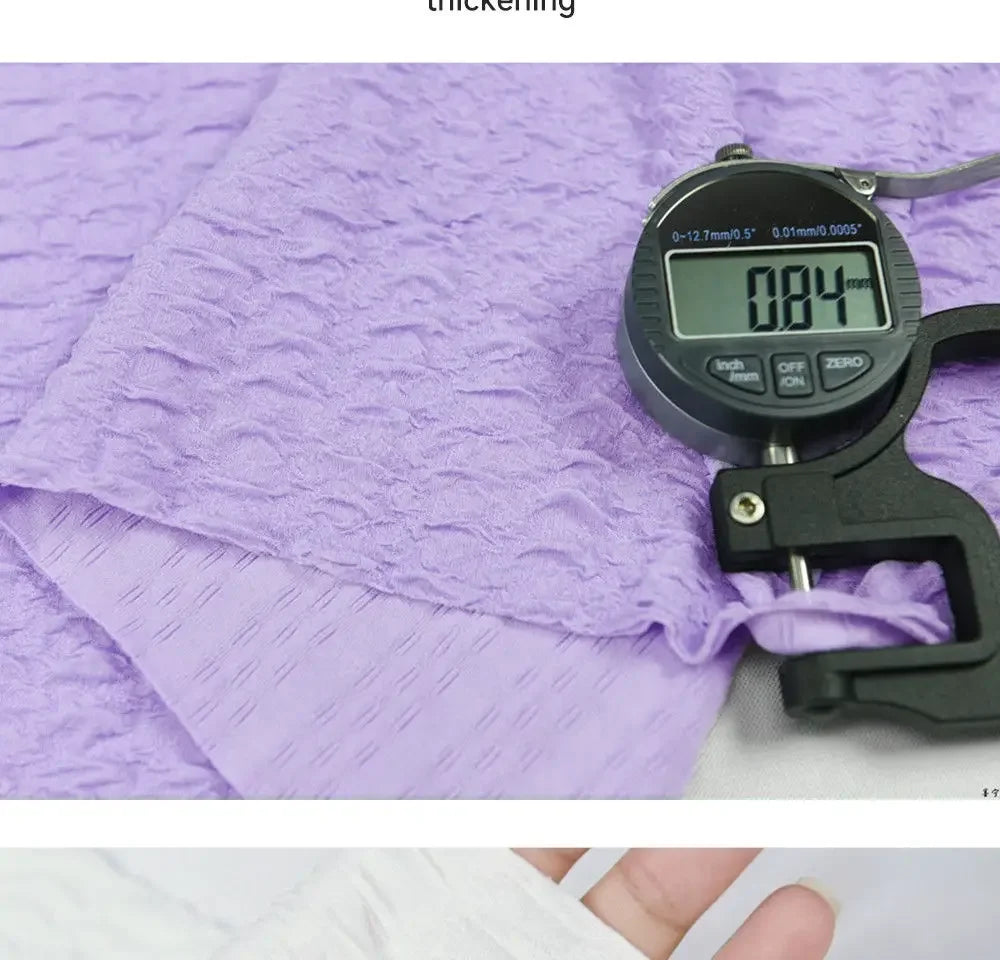 Tela elástica de felpa bordada con burbujas y textura 3D con volantes para vestidos de bebé, ropa de mujer y costura DIY.