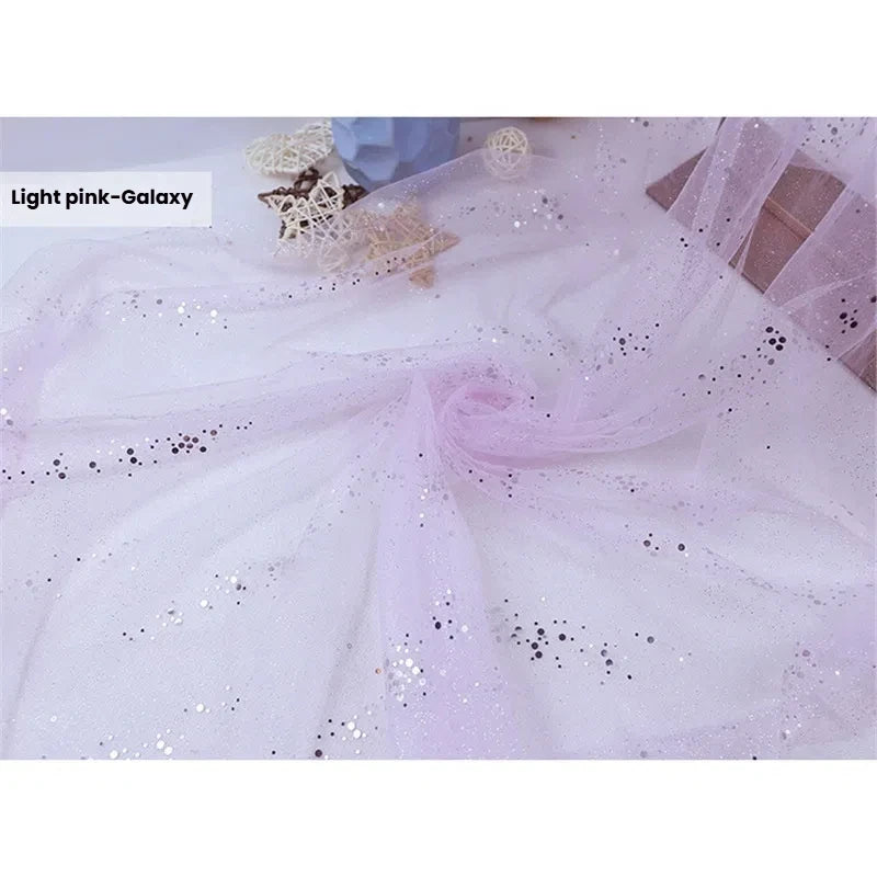 Galaxy mesh fabric dreamy fluffy skirt yarn decorative yarn shooting internet famous background yarn stage clothing yarn fabric