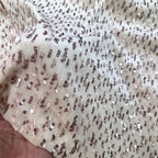 Shiny Beige Glitter Gold Velvet Elastic Fabric - High Quality 140cm