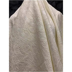 Off-White Vintage Palace Floral Jacquard - Glitter Thread Luxury Fabric - fabric photo 2