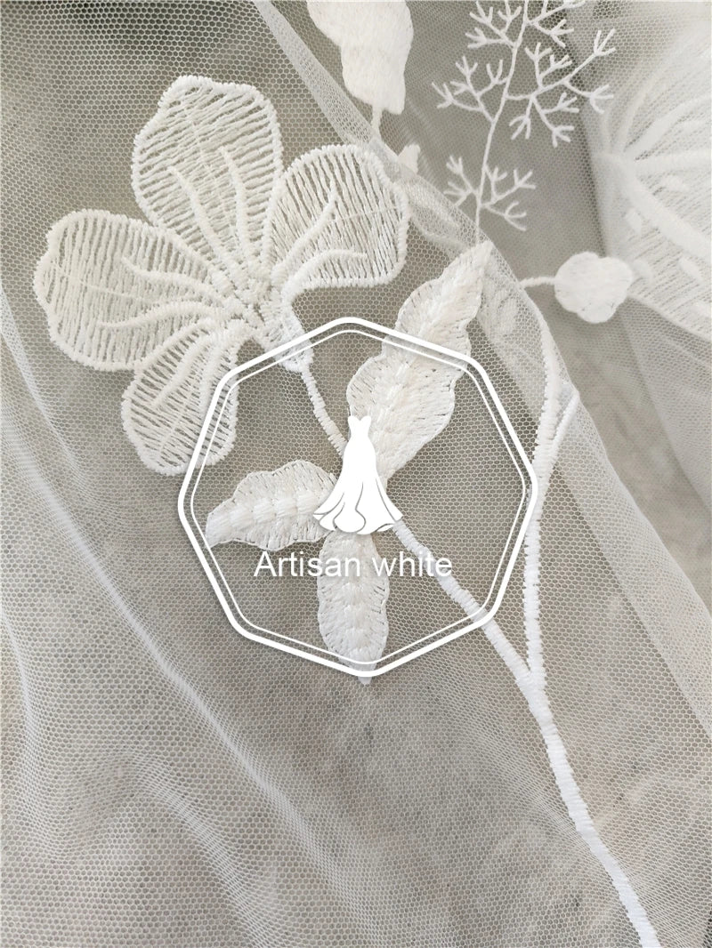 Nuevo vestido de novia de cola de pez, vestido, cortina de puerta, tela de encaje, bordado, mantel hecho a mano, accesorios DIY