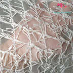 Tela de malla suave con borlas blancas para coser vestidos de novia, vestidos de noche, media falda, decoración, telas DIY para coser