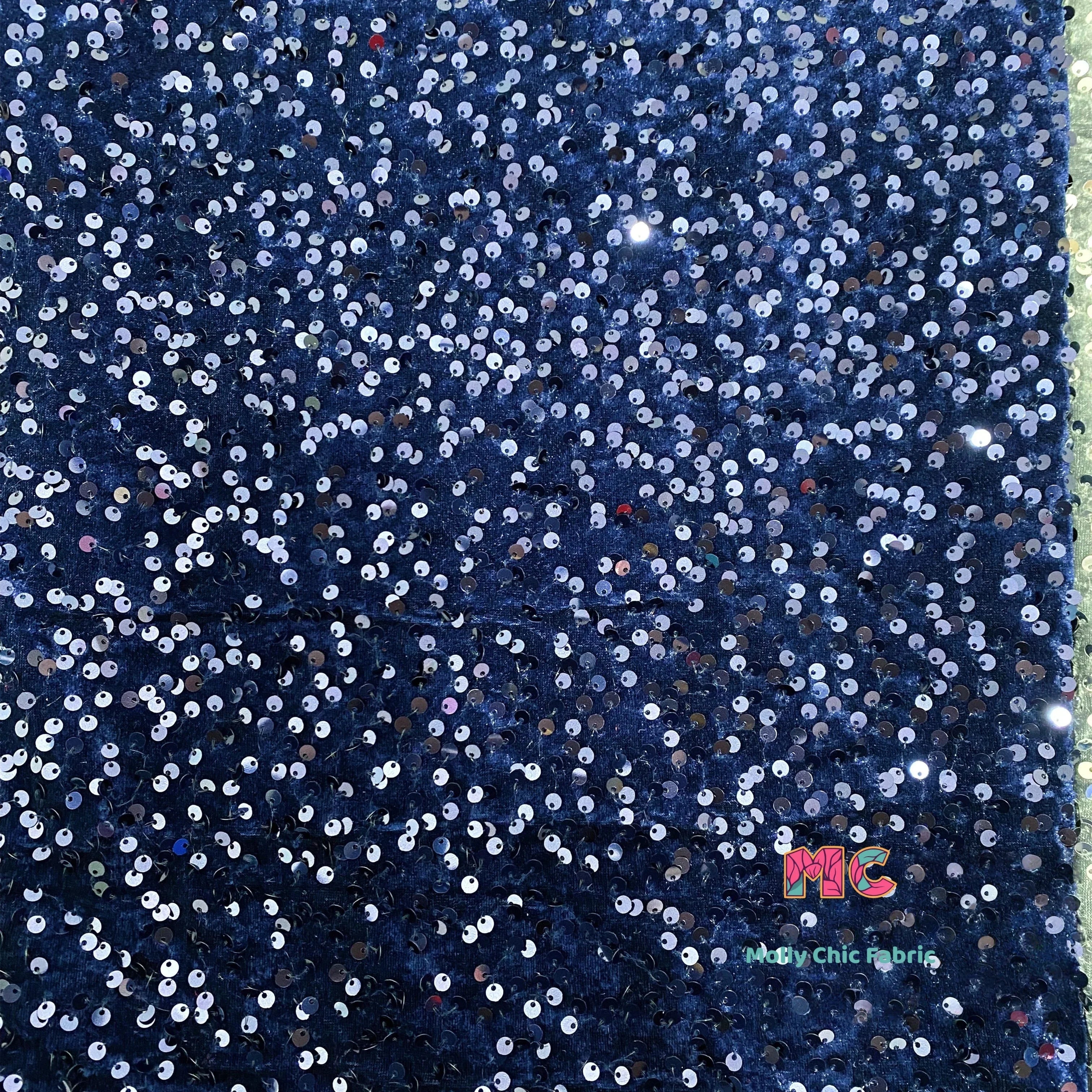 Tela elástica de terciopelo con lentejuelas y bordado tridimensional para costura de vestidos de noche y ropa.