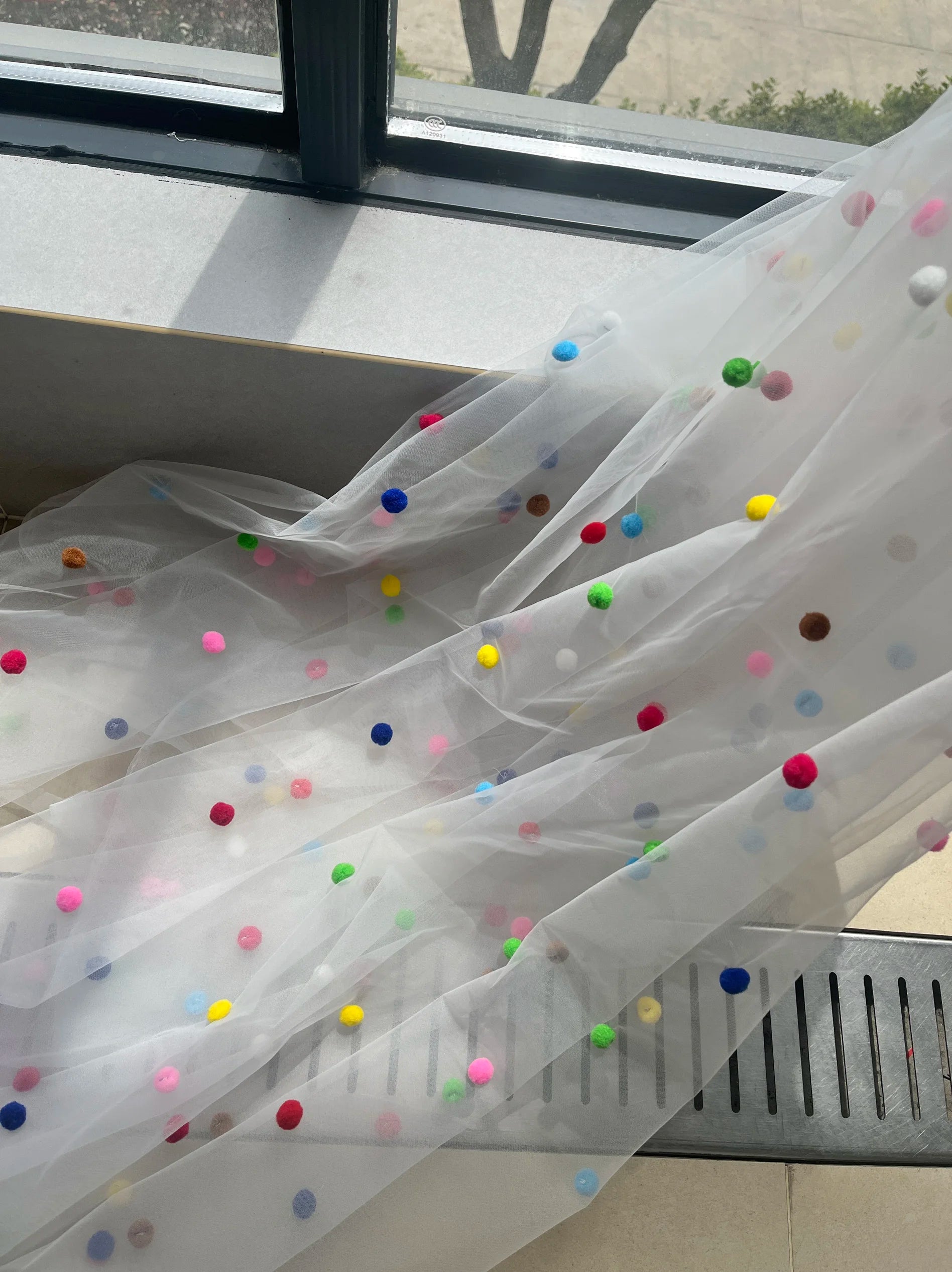 قماش شبكي مطرز ثلاثي الأبعاد بنقوش الفراشات لفساتين الزفاف، قماش زخرفي للخلفية للملابس الرسمية