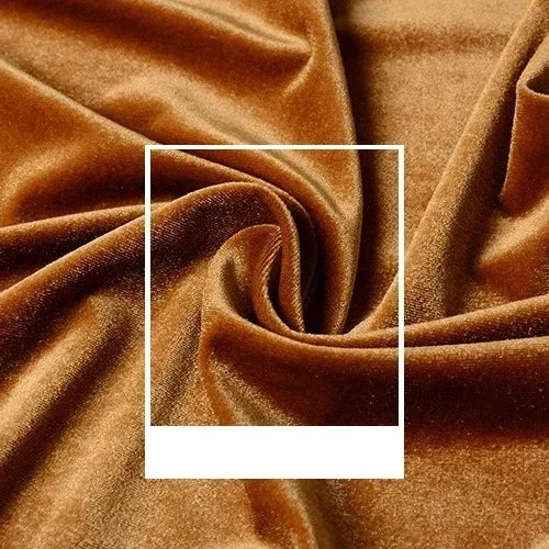 High Quality Velvet Solid Color Elastic Fabric - Luxurious Material 150cm