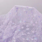 3D Heart Sequin Embroidered Tulle - Charming for Evening Gown & Stage Costume