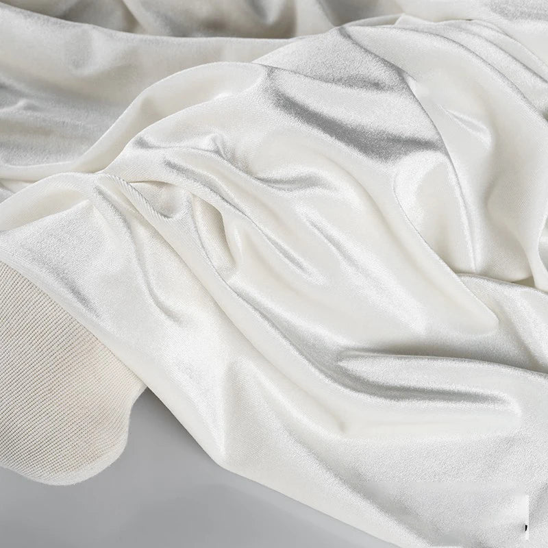 Premium Stretch Gold Velvet Fabric - Soft Plush Material for Evening Gowns