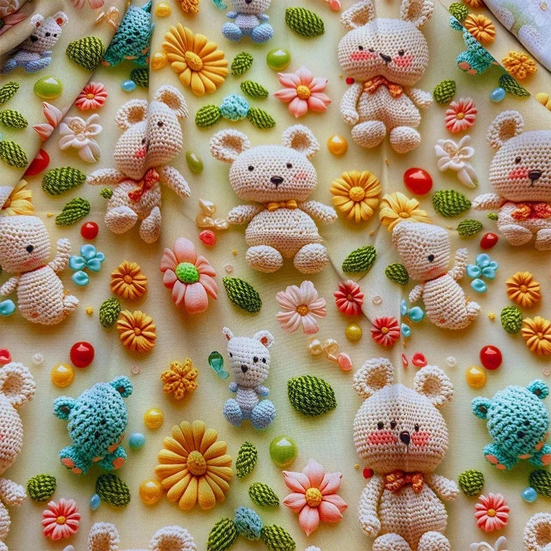 قماش قطني كتان مطبوع بنمط زهور فنية مرسومة بالزيت لخياطة غطاء الطاولة والستائر والديكور الداخلي