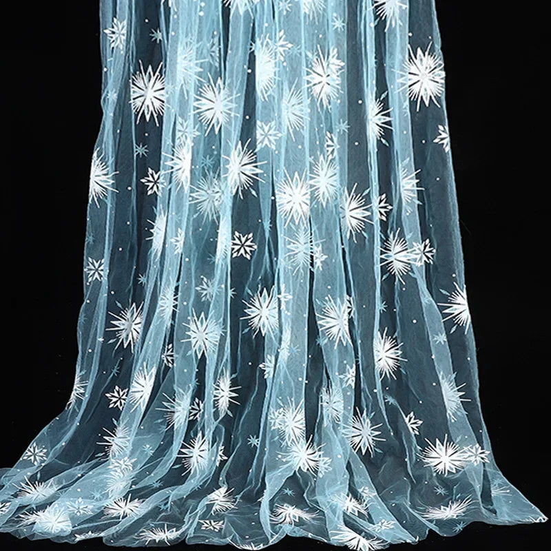 Spot Hot-selling Christmas Decoration Snowflake Mesh Children's Clothing Stage Performance Skirt Pack Cos Ice And Snow Princess