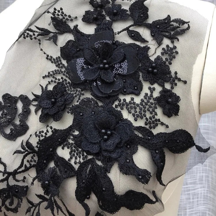 18 لون حلوى سلسلة 3D مسمار خرز بريق فستان الزفاف اللباس ملابس الأطفال DIY الدانتيل زهرة ملصقات الاكسسوارات