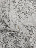 Nueva tela bordada con encaje hueco para coser vestidos de novia y de noche de alta gama, decoración DIY para manteles, tela decorativa.