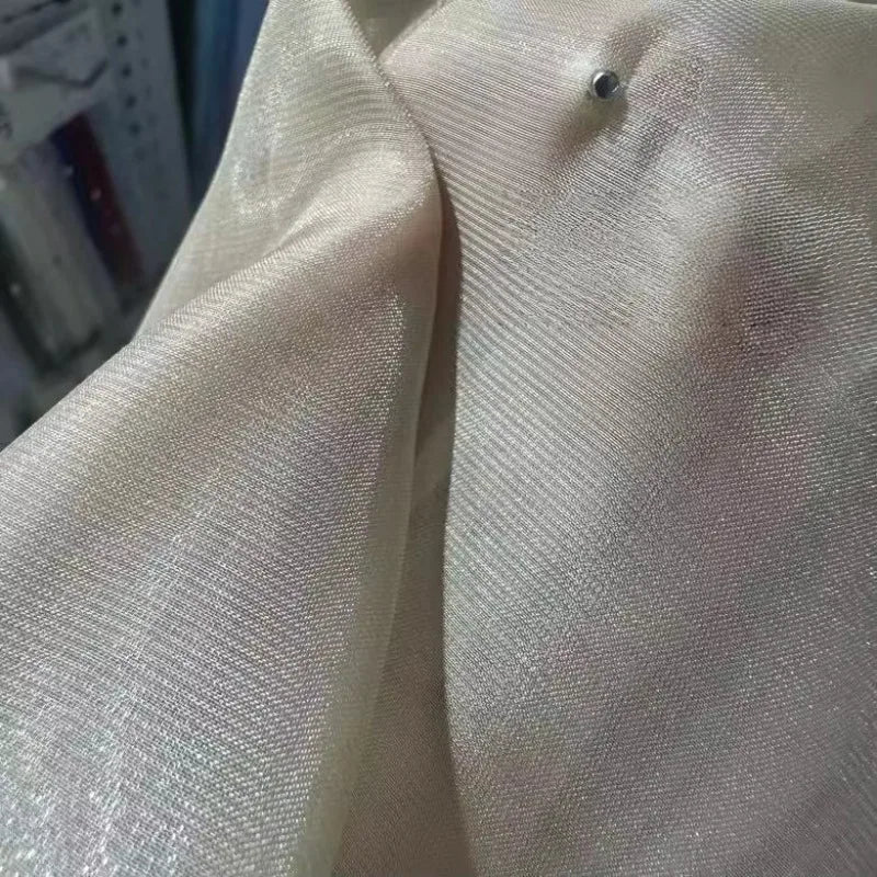 مادة خيوط ساتان عاكسة مطرزة باللؤلؤ ثلاثي الأبعاد عالية الكثافة لخياطة ملابس لوليتا وقماش فستان الزفاف