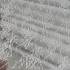 5 Styles Large Flower Embroidery Sequins Lace Mesh Fabric - Transparent Material 145cm