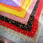 قماش تطريز شبكي مطرز بالترتر الملون، فستان نسائي عصري، خلفية حفل زفاف، مصنوع يدويًا، DIY