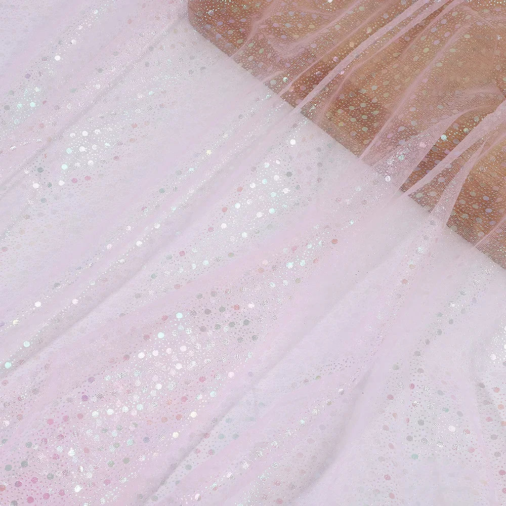 New Stamping Mesh Fabric Internet Celebrity Photo Background Mesh Decoration Dream Children Clothing Fabric Breathable And Soft