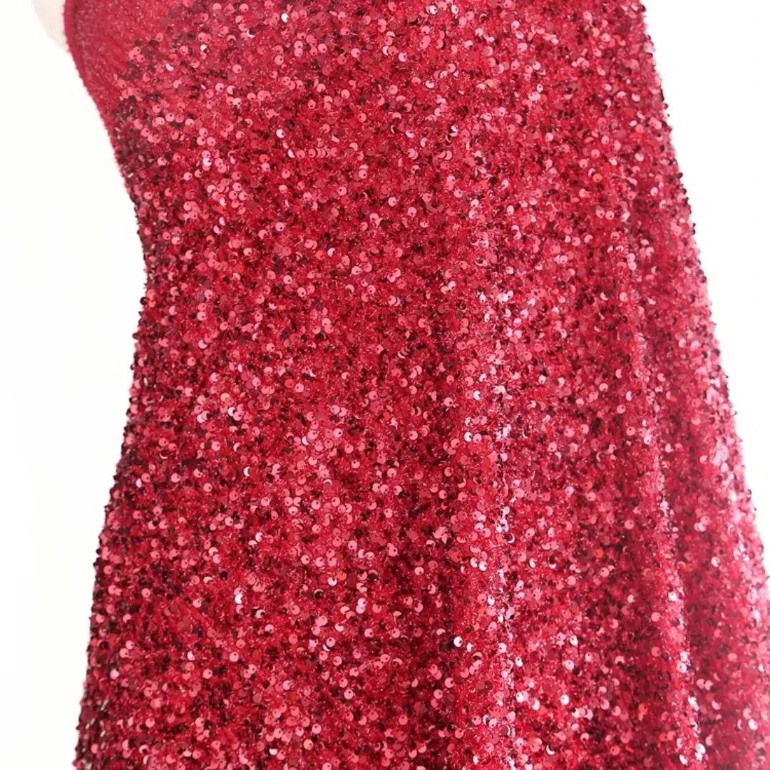 Colorful sequins, embroidered lace fabric, clothing accessories, dresses, children's clothing design, DIY handmade materials