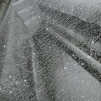 Tela de malla irregular para decoración de faldas, vestido de novia, escenario, bricolaje, color blanco brillante