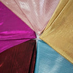 قماش مخطط بختم ساخن معدني - مادة لامعة مقاومة للتجاعيد