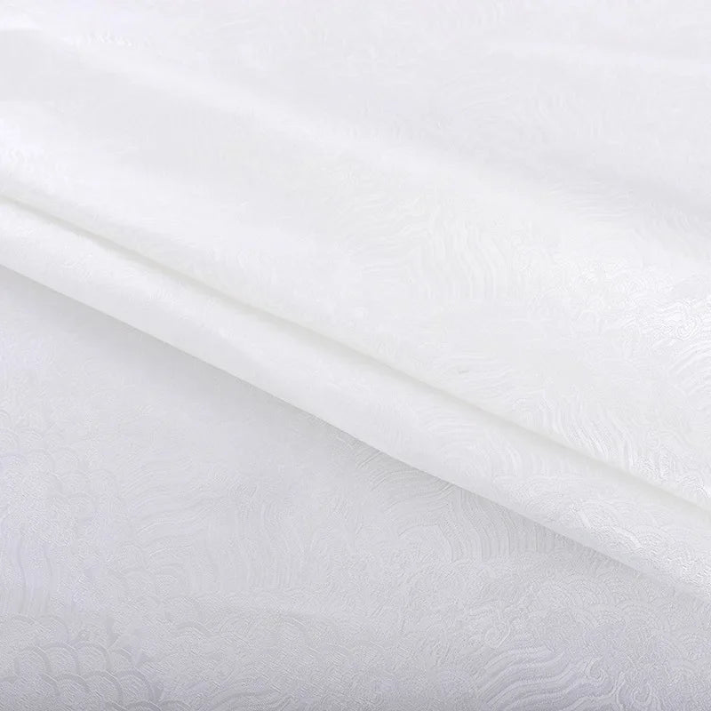 قماش جاكار فاخر بخيوط معدنية ونمط أنيق ومواد فاخرة وفساتين وتنورة وسترة وخياطة مصممة وخياطة راقية