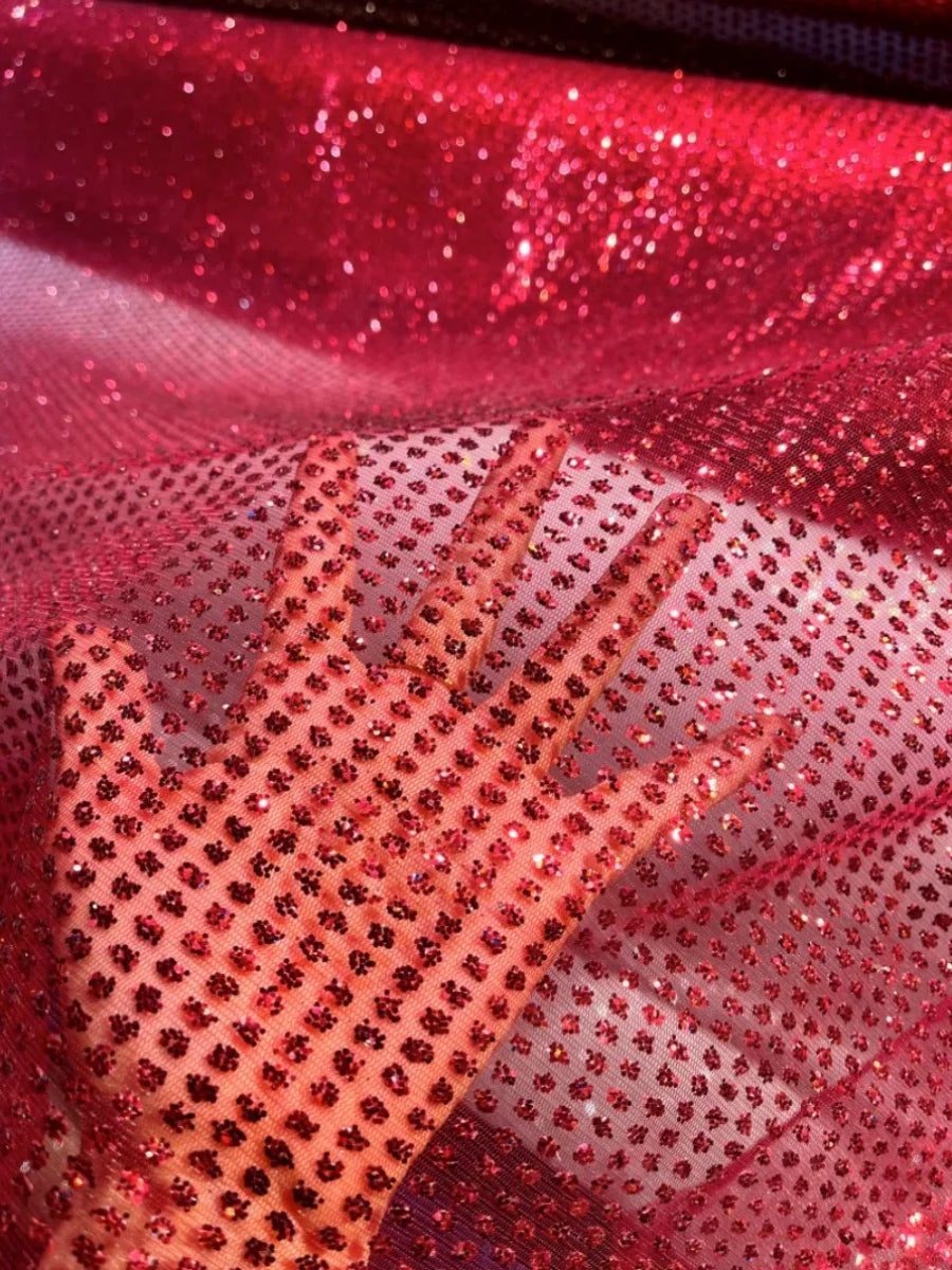 نقاط بولكا لامعة، ختم ذهبي ساخن، قماش شبكي لامع، فستان رسمي، بدلة أداء، ديكور خلفية، قماش