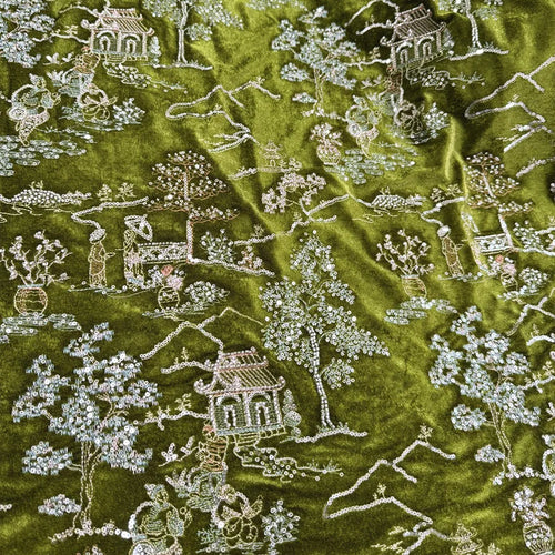 Beaded Embroidery Velvet - Luxury for Formal Dresses & Evening Gowns - fabric photo 2