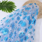 Organza de copo de nieve Bronzi, vestido infantil, accesorios para el cabello, malla navideña, accesorios decorativos para el día de San Valentín, nuevo