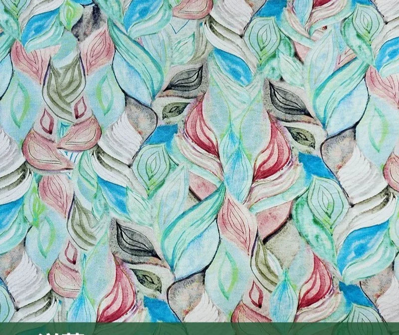 قماش قطني مطبوع رقميًا بتجعد لحاء الشجر - قابل للتنفس 150 سم