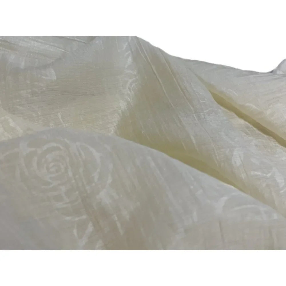 Soft Pleated Rose Fabric - Natural Fiber for Evening Gowns & Bridal