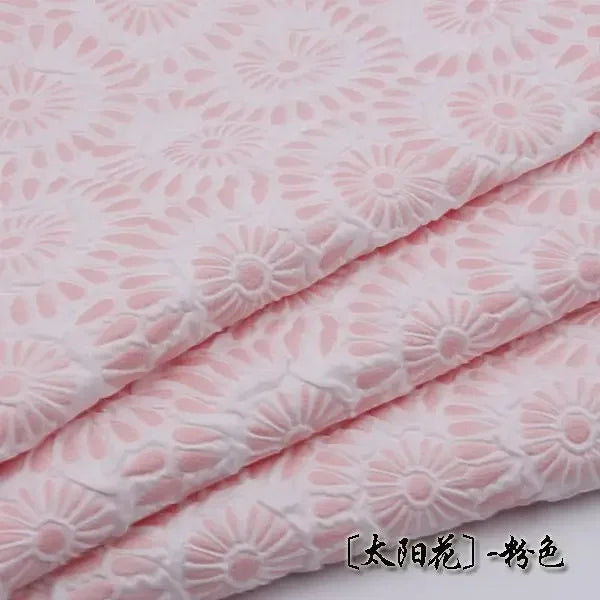 نسيج فقاعي منقوش بنقشة ماكارون، خفيف الوزن، قطن ثلاثي الأبعاد، مادة سترة مبطنة، نمط عطر صغير، نسيج معطف منتفخ