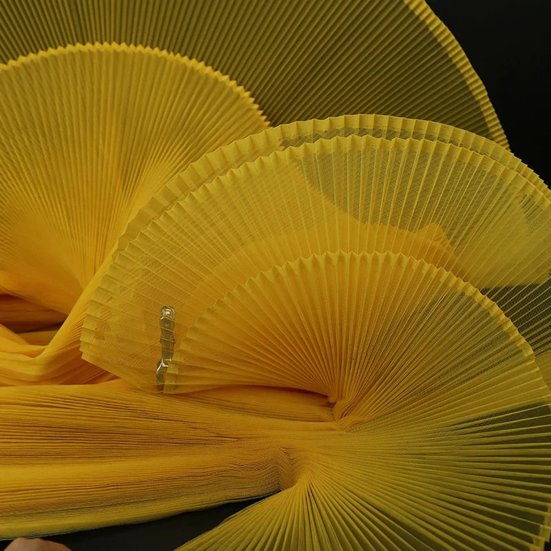 Hard mesh, large organ, hundred pleats, small pleats, fabric design, wedding decoration, space decoration, stage designer