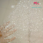 New Nail Bead Glitter Crystal Sprinkle Gold Powder Mesh Hollow Mesh Diy Sewing High-end Wedding Evening Dress Fabrics For Sewing