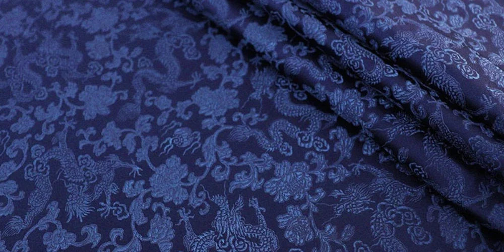 Lujosa tela de brocado jacquard con diseño de dragón, con motivos regio, material de primera calidad, para vestidos, chalecos y abrigos, confección artesanal, diseño tradicional, textil.