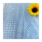 Hot-selling New Symphony Fish Scale Hot Stamping Mesh Princess Elsa Dress Amazon Toys Children's Clothing Fabric Dress Cloth