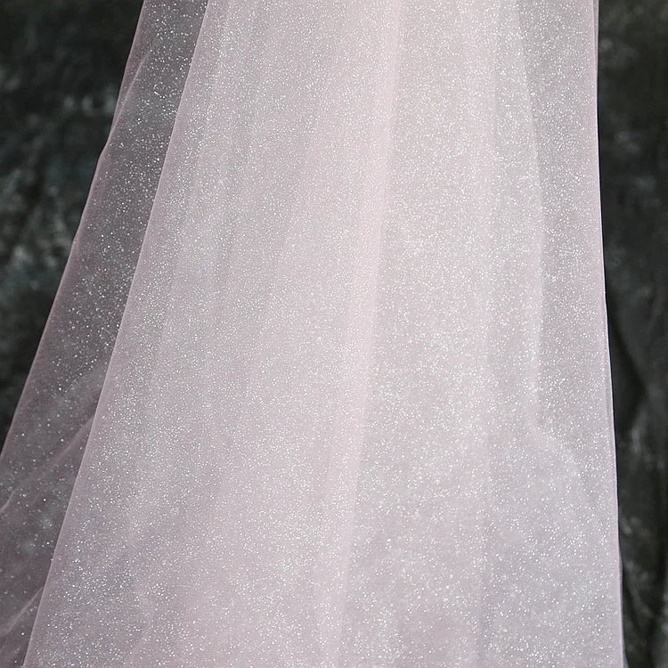 Shiny Silver Gold Spray Headscarf Fine Powder Mesh Fabric for Wedding Dress Photography Background Yarn