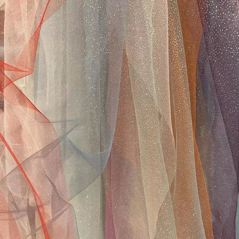 Soft Mesh Gold Powder Tulle - Evening Dress DIY Decoration Fabric
