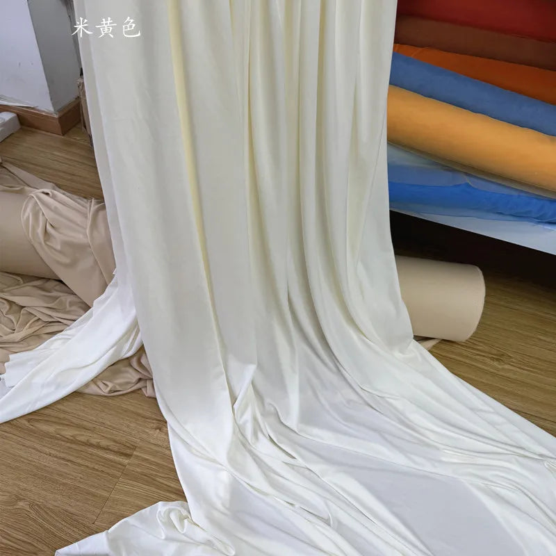 Orange Yellow Gold Coffee Milk Silk Stretch Fabric Roll Width 150cm for Wedding Home Decor Backdrop Drape Goblet Garment