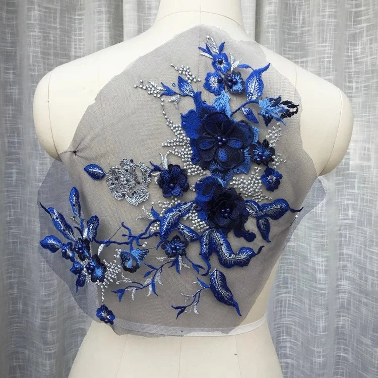 18 لون حلوى سلسلة 3D مسمار خرز بريق فستان الزفاف اللباس ملابس الأطفال DIY الدانتيل زهرة ملصقات الاكسسوارات