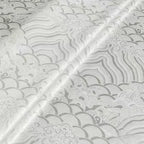 قماش جاكار مموج - خامة فستان أنيقة ومزخرفة 135 سم