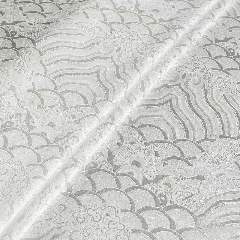 قماش جاكار مموج - خامة فستان أنيقة ومزخرفة 135 سم