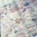 Tela de bordado de cuentas ultra densa y brillante, con un brillo intenso y un fuerte impacto visual, para vestido de alta gama con tela de encaje de malla de 1 yarda.