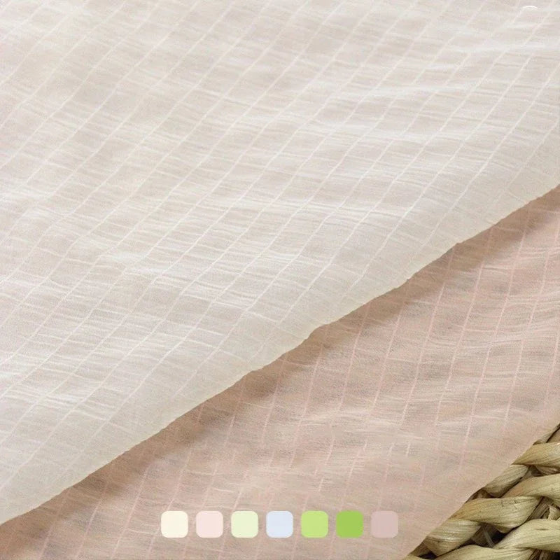 قماش التول الشفاف الرقيق ذو الفقاعات، مخطط عموديًا، أورجانزا، مادة ناعمة وخفيفة الوزن، تنورة، خياطة، ملابس حرفية إبداعية