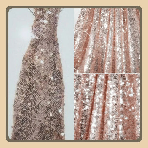 Champagne Gold 3MM Encrypted Sequin Fabric - Shiny Material 130cm - fabric photo 2